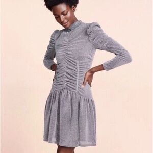 Rebecca Taylor Silver Shimmer mini Dress